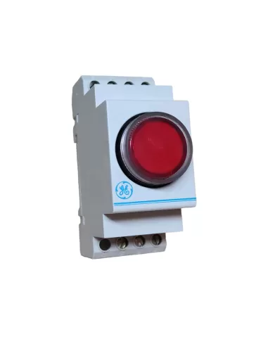 Bouton lumineux rouge GE Power 128104 1NA 1NC BA9S