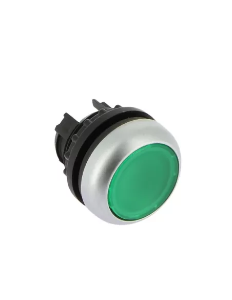 Eaton 216927 m22-dl-g green illuminated push button with ring nut