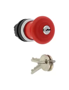 Eaton 015098 rpsr red mushroom push button release with key