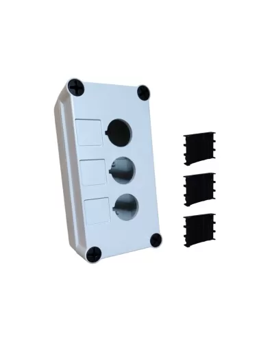 Ge power 189003 p9epe03 pulsantiera in plastica vuota 3 fori
