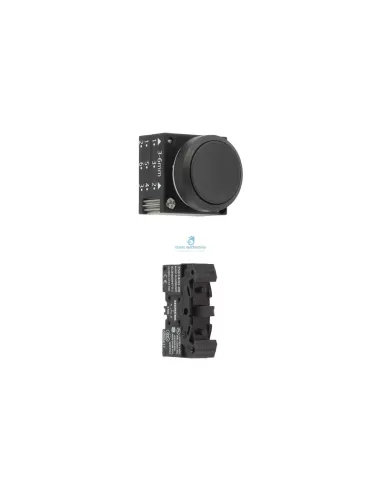 Siemens 3sb32020aa11 pulsador plano negro 1l