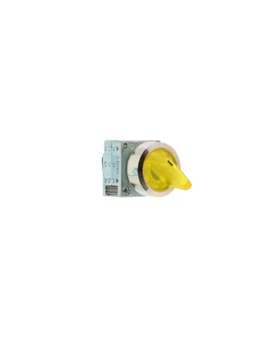 Siemens 3sb35012da31 Sélecteur métallique 3 positions lumineux jaune