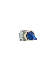 Siemens 3sb35012da51 blue illuminated metal selector switch, 3 positions