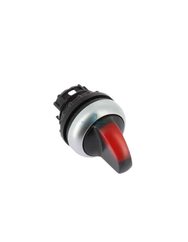 Levier sélecteur lumineux rouge Eaton M22-wrlk-r à 2 positions permanentes