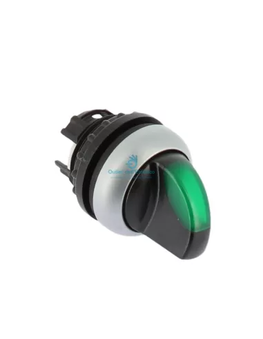 Eaton 216827 m22-wrlk-g green illuminated lever selector switch 2 permanent positions