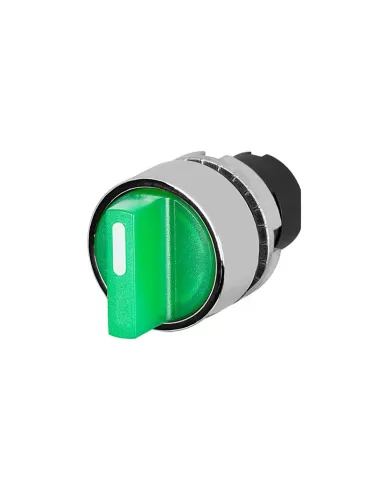 New elfin 020stamlavw 2-position lever illuminated selector switch, permanent green metal