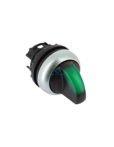 Eaton 216847 m22-wrlk3-g green illuminated lever selector switch 3 permanent positions