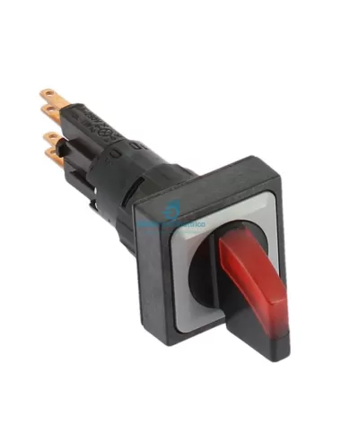 Sélecteur lumineux Eaton Q25lwk1r-rt à 2 positions, rouge