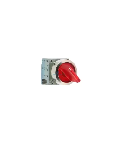 Siemens 3sb35012da21 3-position illuminated red metal selector