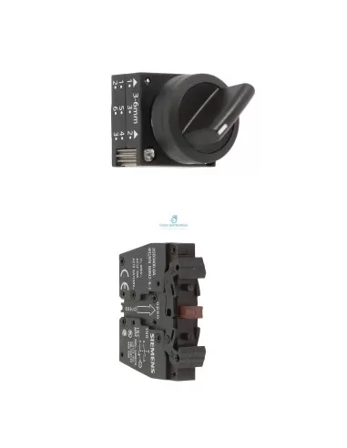 Siemens 3sb32012ha11 2-position selector switch 1l+1r black