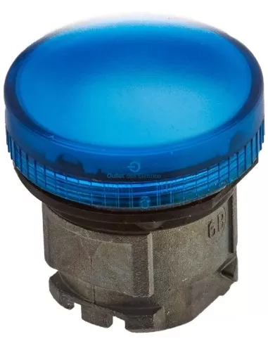 Tête de lampe témoin bleue Schneider zb4bv06