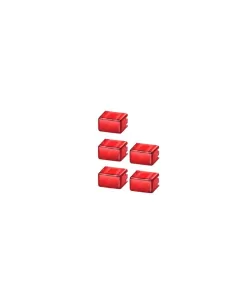 Siemens 5tg8061 set of 5 transparent red caps x 5te48-5te58