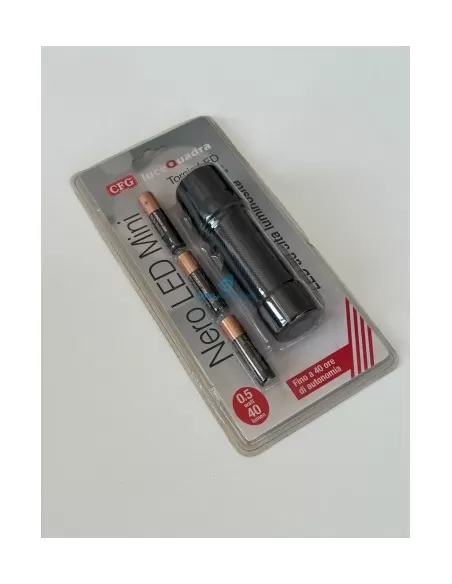 CFG EL019 Black LED Mini Torch 0.5 Watt with Batteries Included