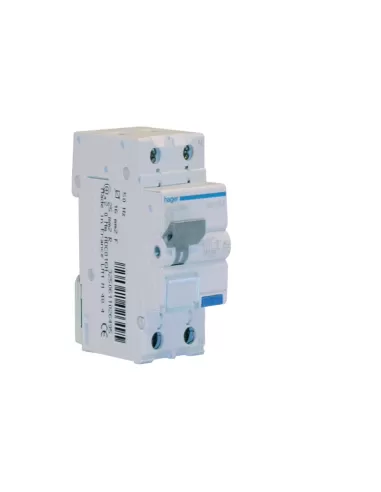 Hager ADC906H, disjoncteur différentiel magnétothermique, 1 pôle neutre, 1P N, 30 mA AC, 6 A, 6 kA C, 2 mM