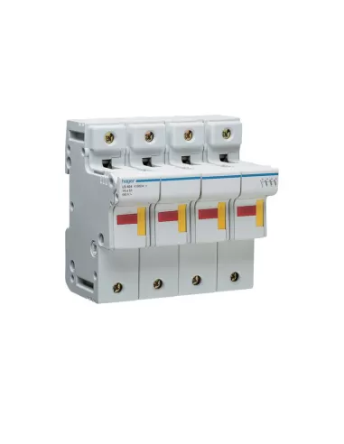 Hager ls604 fuse holder with accessories 14x51 3p n 6m