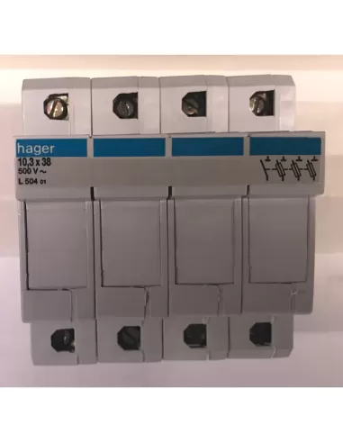 Hager l50401 sectional fuse holder 10.3x38 3 n ma