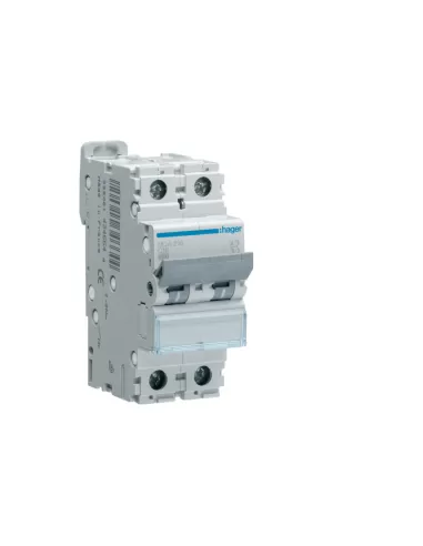 Disjoncteur Hager MCA263 2P 2 pôles 2x63A 6 kA courbe C 2 modules DIN