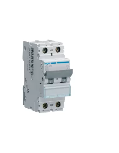 Hager disjoncteur automatique 1p n 1 pôle neutre 40a 6 ka courbe c 2 modules din