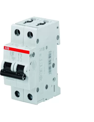 Disjoncteur automatique ABB S202L C 6, 4,5 kA, 2 pôles