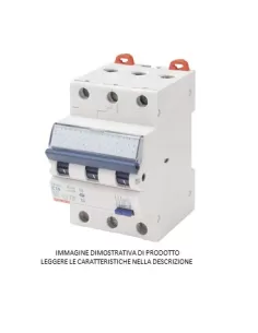 Gewiss interruttore differenziale magnetotermico 3p c25 30ma 0,03 ac 6ka gw94149 3 moduli