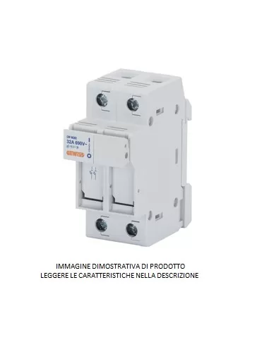 Portafusibles seccionable Gewiss 1p n 8,5x31,5 400v 2 módulos gw96216 accesorios