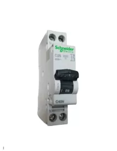 Schneider 17575 circuit breaker c40n 1p n 25a curve c
