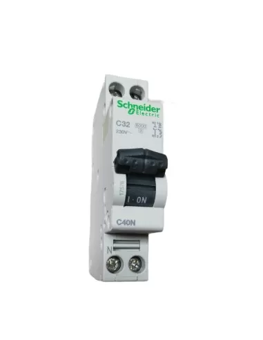 Schneider 17576 disjoncteur automatique c40n 1p n 32a courbe c