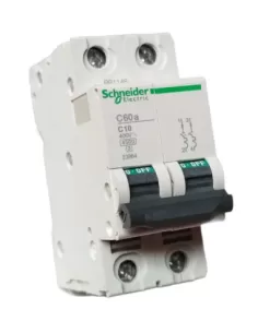 Disyuntor automático schneider c60a 4.5ka 2p 10a curva c 23864 interruptor