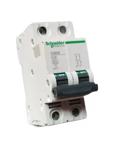 Schneider automatico magnetotermico c60n 6ka 2p 20a curva c 24271 interruttore