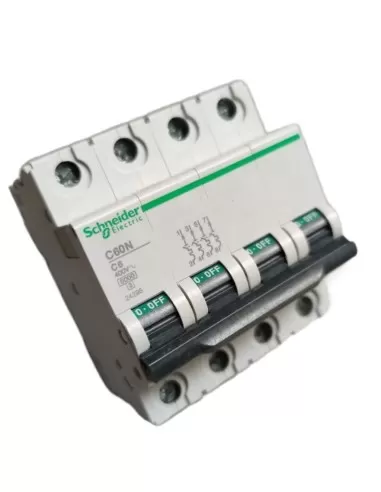 Schneider 24295 interruttore magnetotermico c60n 6ka 4p 6a curva c