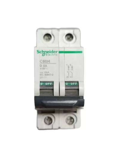 Schneider 25111 interrupteur magnétique thermique c60h 10ka 2p 2a courbe d