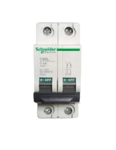 Schneider disjoncteur automatique c60l 15ka 2p 4a courbe c 25421 interrupteur