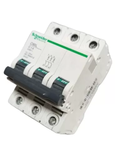 Schneider disjoncteur automatique c60l 15ka 3p 1a courbe c 25431 interrupteur
