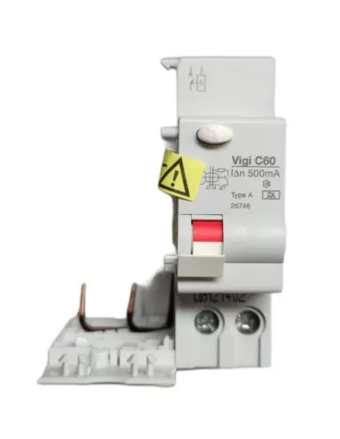 Schneider 26746 differential vigi block c60 2p 25a 500ma class a