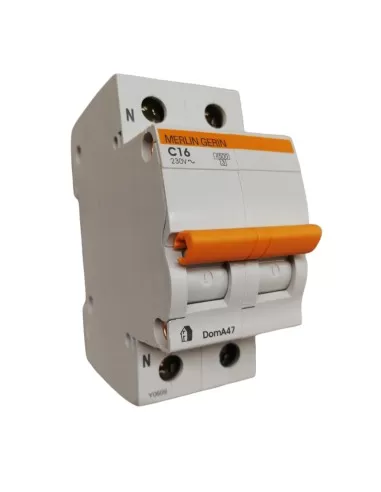 Merlin gerin doma47c16 1p n 16a 4.5ka circuit breaker (17379)