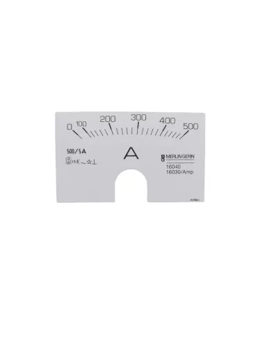 Merlin gerin 16040 scale 0//500a for ammeter 16030