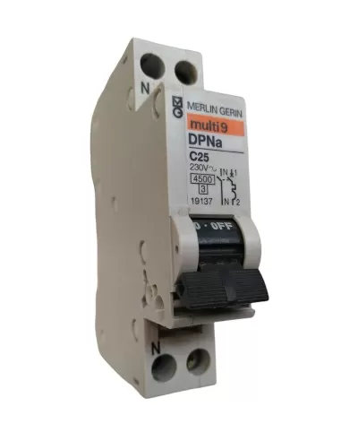 Interruptor Merlin Gerin 19137 DPNA 1P N 25A 4500C 1M [17511]