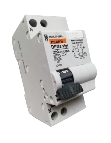 Interruptor diferencial Merlin Gerin 19406 DPNA 1P N 20A 0.03 [19278]