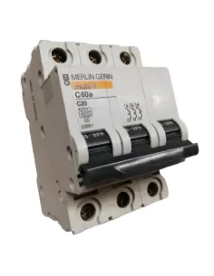 Disyuntor Merlin Gerin 23881, 3 polos, 20 A, 4,5 kΩ, 3 mod, C60