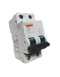 Disyuntor Merlin Gerin 26161, 2 polos, 10 A, 25 kJ, 2 mod, C60