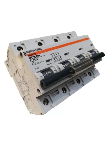 Merlin gerin 27280 interruttore automatico nc100h 4p 20a 10000c 6m