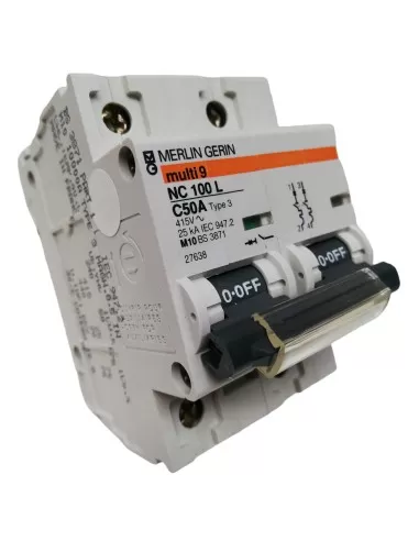 Merlin gerin 27638 interrupteur automatique nc100l 2p 50a 25000c