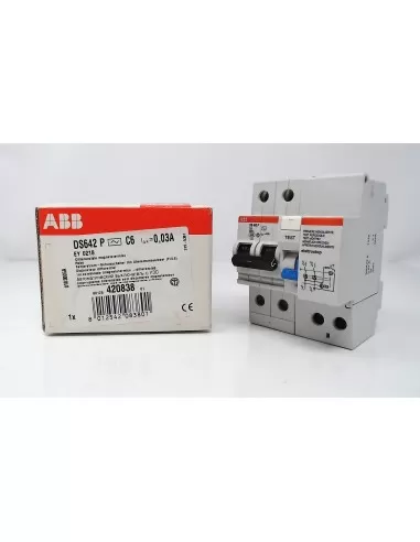 Abb ds642 p c6 différentiel magnétothermique 30 mA 4 m 4,5 kA ey 021 8