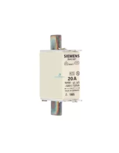 Fusible Siemens 3NA3807 NH 000 GL/GG 20 A 500 V CA