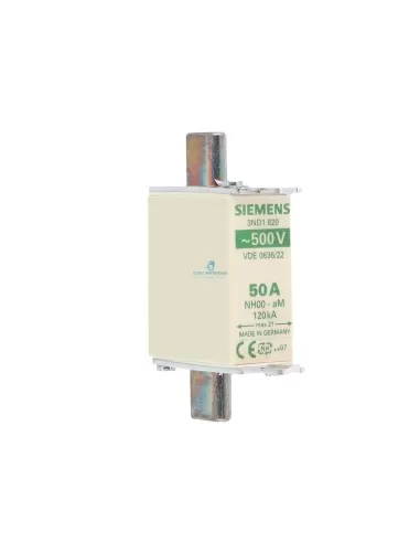 Fusible Siemens 3nd1820 50a nh 000 am 500vac