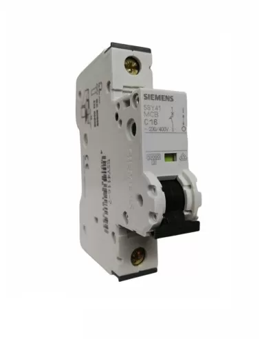 Siemens 1P 16A 10KA C-curve circuit breaker, 1 module, 5SY41167