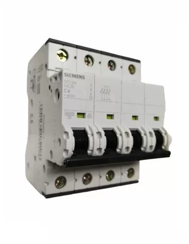 Siemens interrupteur magnétique thermique 4p 4a 10ka courbe c 4 modules 5sy44047