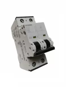 Interruptor automático Siemens 2P 32A 25KA, curva C, 2 módulos, 5SY72327