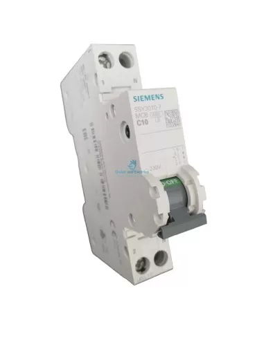 Disjoncteur Siemens 5sy30107 1P+N, courbe C, 10 A, 4,5 kA, 1 module