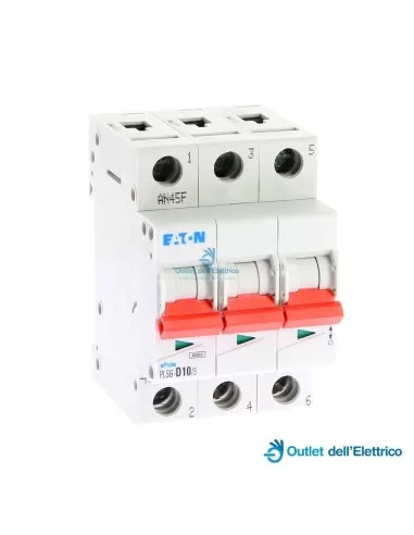 Disjoncteur Eaton pls6-d10/3 6 kA 3P D 10 A 242968